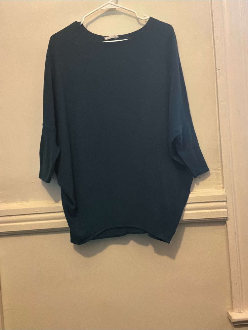 Jolie Teal Dolman Boatneck Sweater